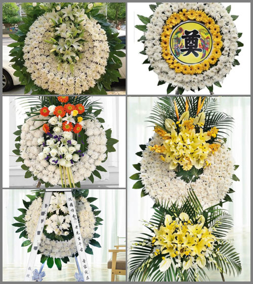 湖北黄冈市英山县草盘地镇红花咀村花圈速递