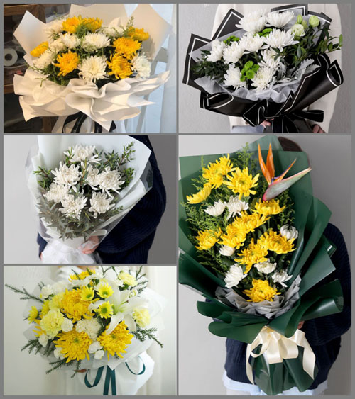 湖北黄冈市英山县草盘地镇红花咀村白事花束代送
